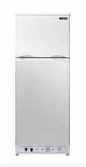 Unique 8 cu. ft. white propane refrigerator for off-grid cabin use