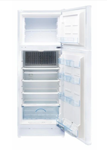 Large 1.7 cu. ft. freezer and adjustable glass shelves in Unique propane fridge