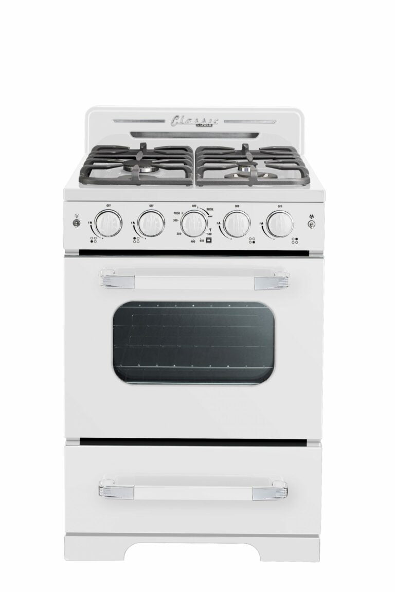 Unique 24" Classic Retro Convection Gas Range - UGP-24CR