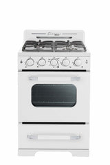 Unique 24" Classic Retro Convection Gas Range - UGP-24CR