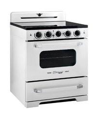 Unique 30 inch Classic Retro Induction Range UNQ-30CR IC in Marshmallow White