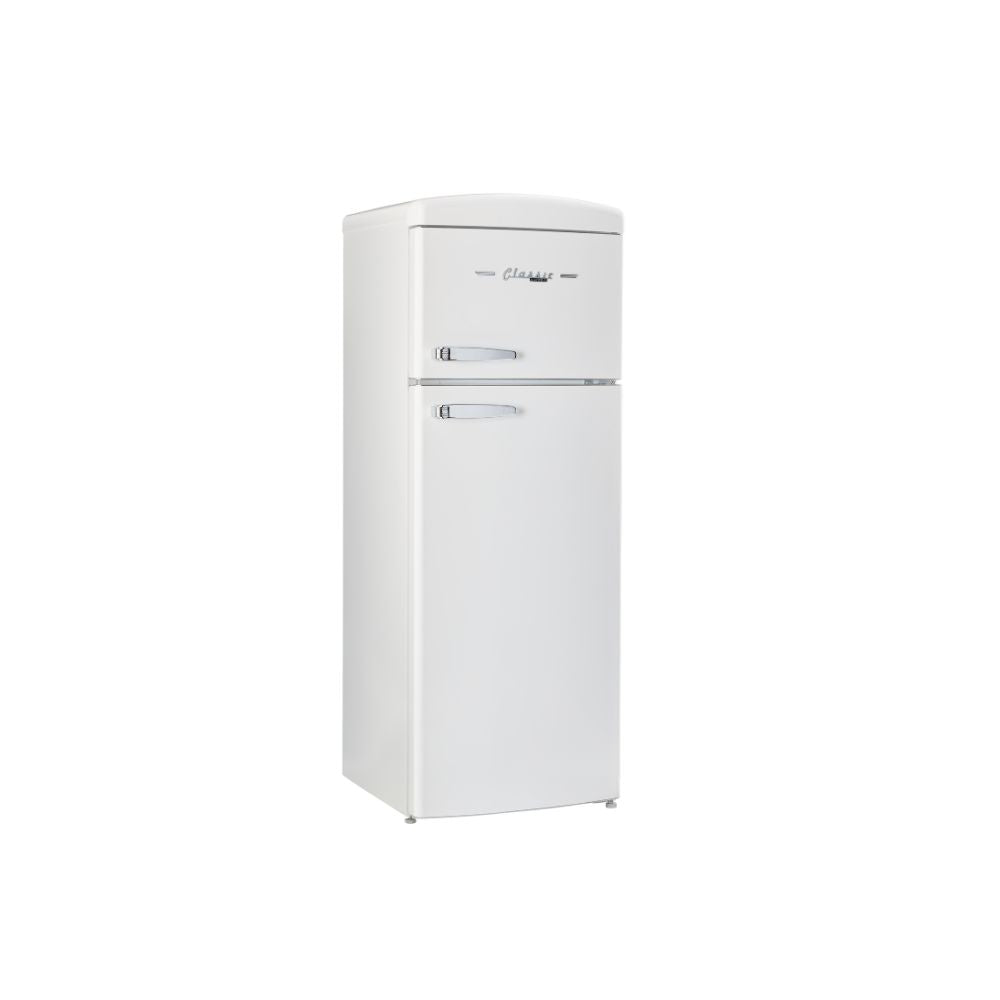 Unique UNQ-FR7CT AC 7.5 cu. ft. Retro Refrigerator in Marshmallow White