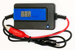 Auto pulse battery desulfator with LED status indicator for 12V, 24V, 36V, and 48V lead-acid battery maintenance.