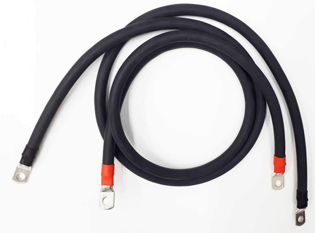 5ft #2 AWG Inverter Cable Pair | UL Listed 2-Gauge Battery Power Wire | Pure Copper