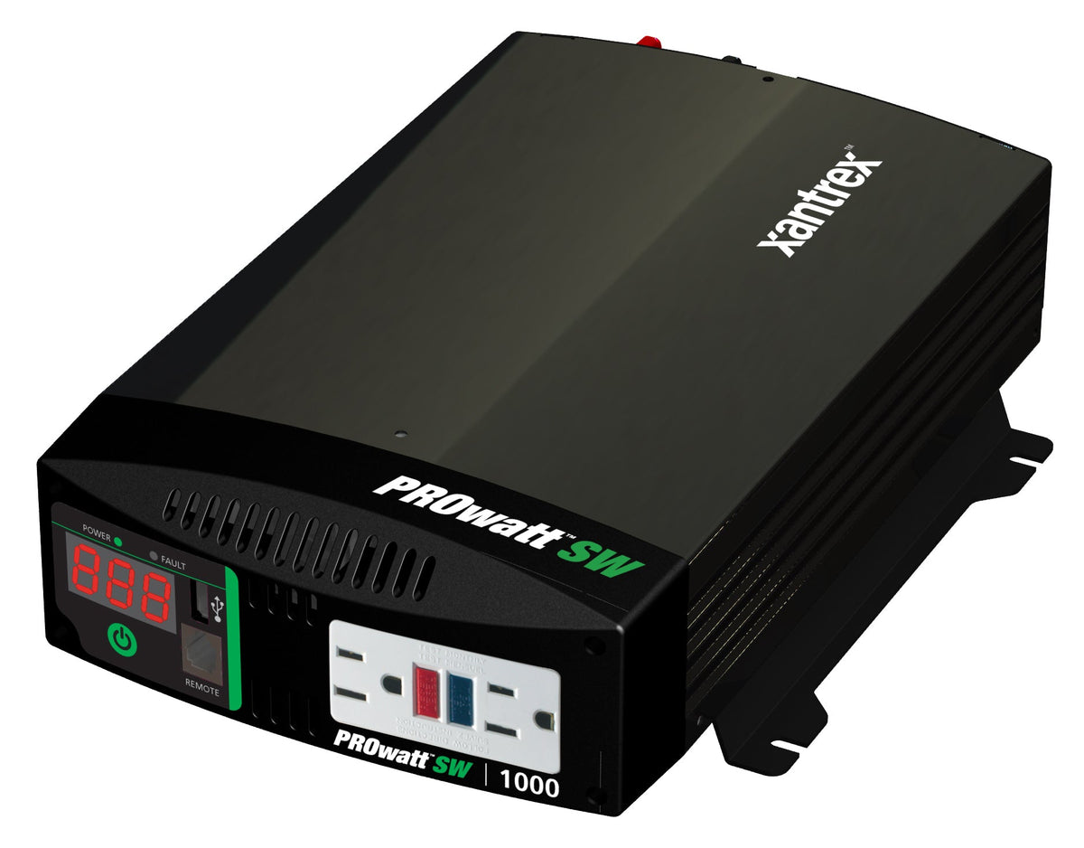 Xantrex PROwatt SW2000 2000W True Sine Wave 12V DC to 120V AC Inverter with Digital Load Display.